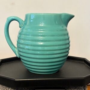 Jade Green Bauer Pottery Glossy Ceramic Pitcher